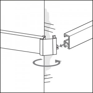 Eckverbinder Kombikappe minirail